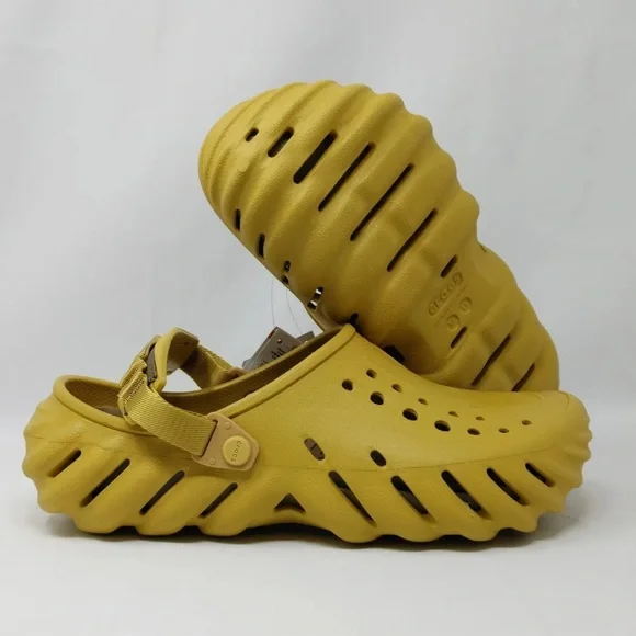 Clog Sandals Mens Yellow Crocs Size 10 Crocs Echo Clog Desert